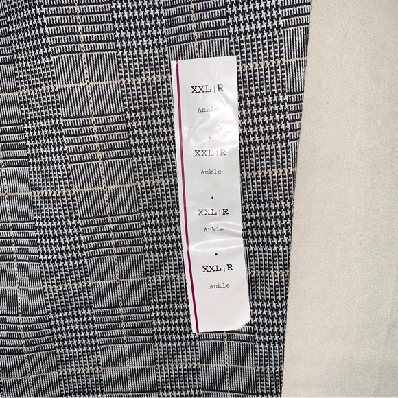 NWT Pants Womens XXL Houndstooth Plaid Pull On Drawstring Ankle Comfortable Fall - Picture 6 of 10